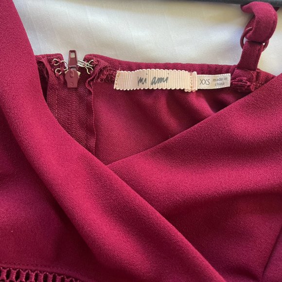 Francescas Collection Mi Ami Maroon Mini Dress - Picture 6 of 6